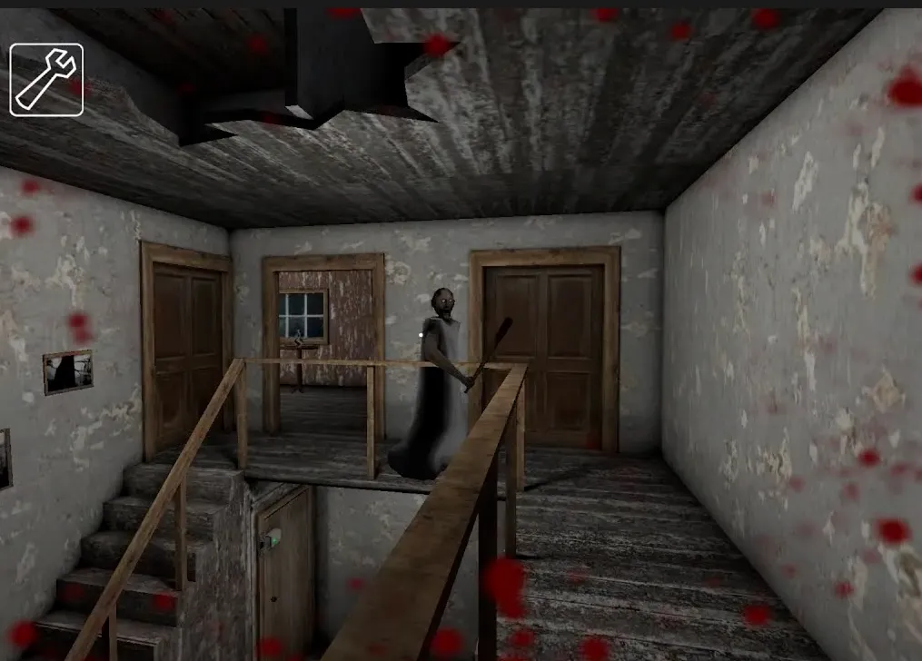 Granny Unblocked gameplay — exploring the dark house interior